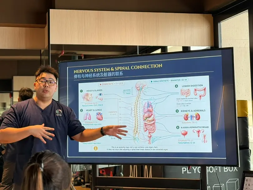 Persistence Chiropractic from Cheras, Kuala Lumpur presenting on the spine and nervous system at Exform Fitness