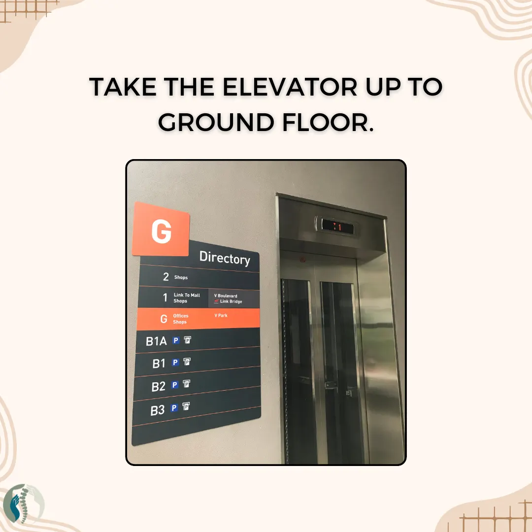 Car park lift lobby directory at Signature 2 Sunway Velocity showing the G floor for offices and shops