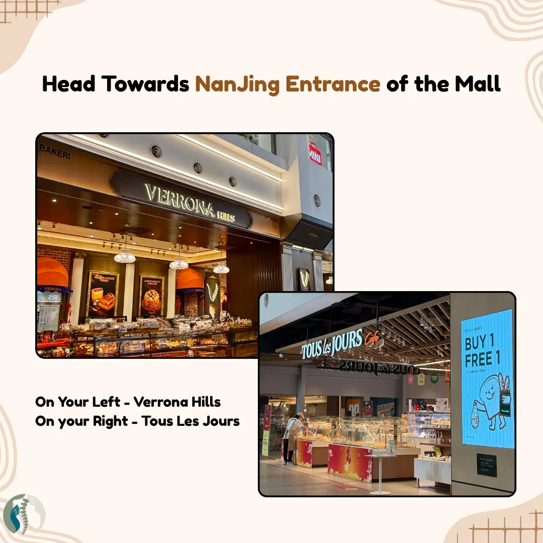 Verrona Hills bakery and Tous Les Jours cafe flanking the NanJing entrance inside Sunway Velocity Mall