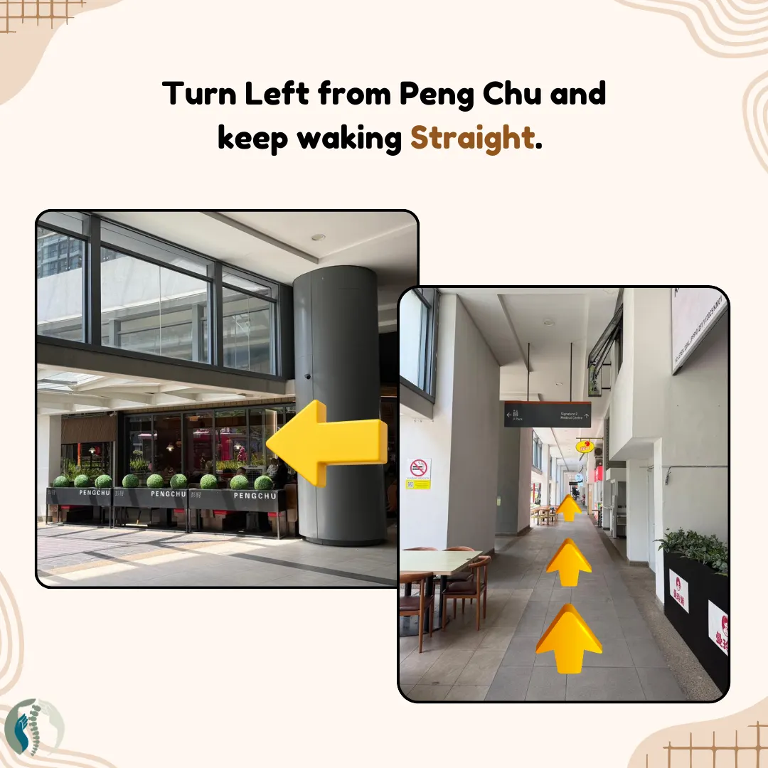 Peng Chu restaurant frontage at Sunway Velocity with the covered walkway running straight ahead past it