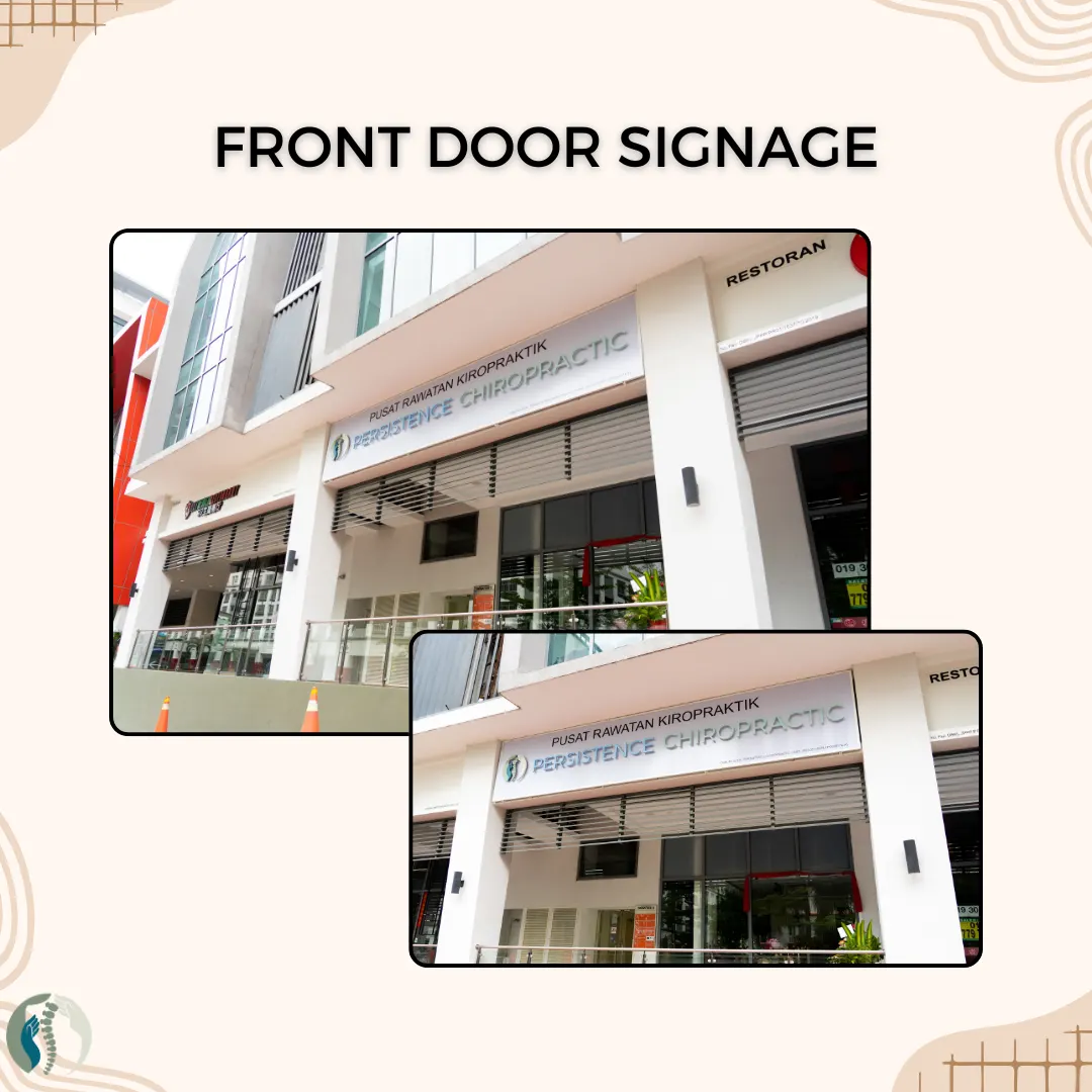 Cheras, Sunway Velocity, Signature 2 的 Persistence Chiropractic Care 正门玻璃门上方招牌